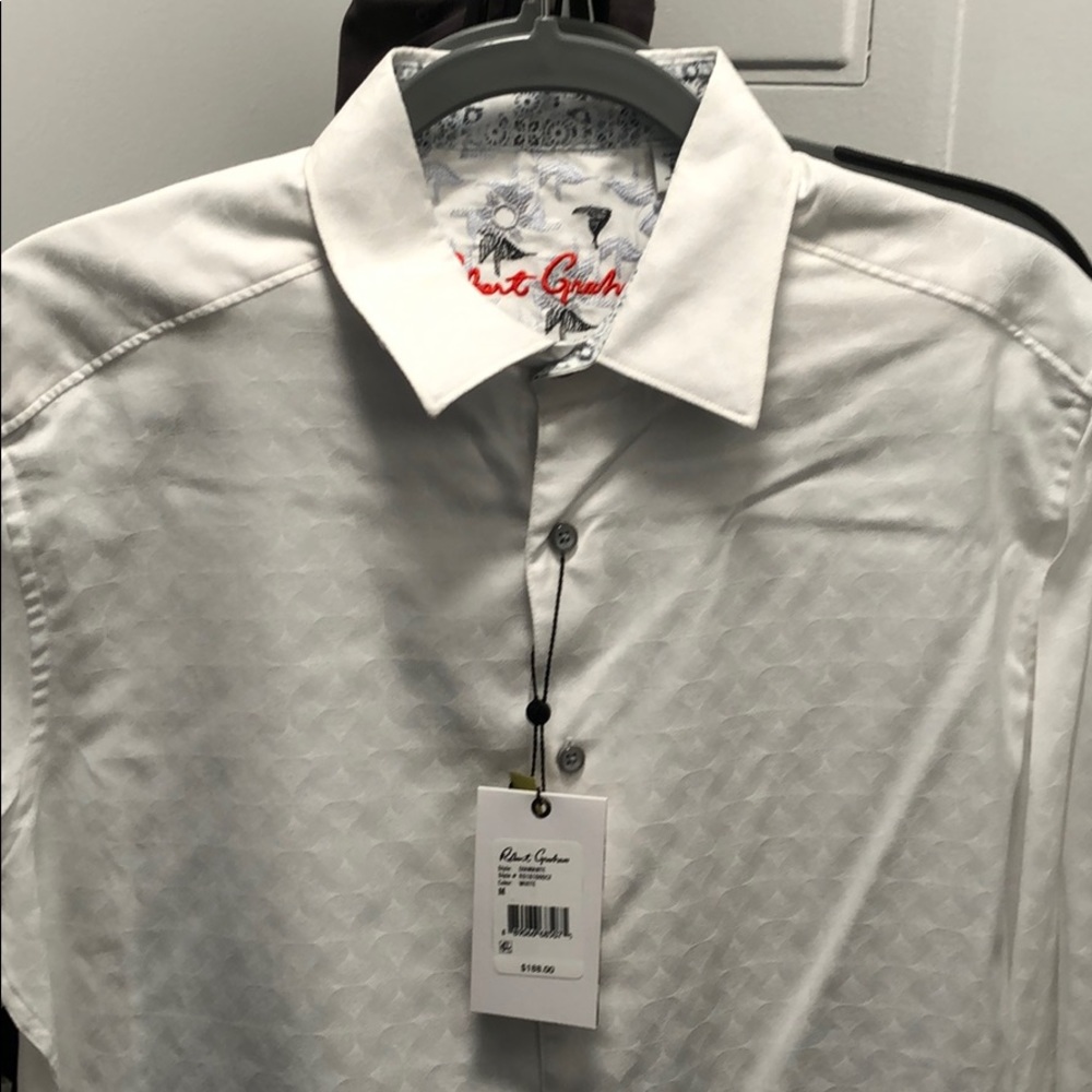 White Robert Graham button down shirt